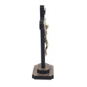 Ver imagem 4 de Mini Crucifixo Cruz de Mesa São Bento Madeira Ov