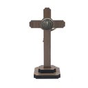 Ver imagem 5 de Mini Crucifixo Cruz de Mesa São Bento Madeira Ov