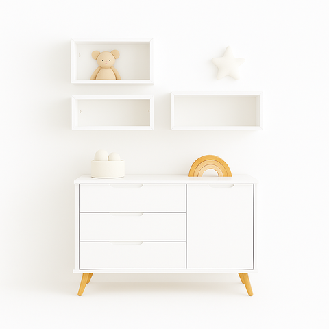 Cômoda Luna e Nichos Decorativos