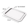 Bandeja Inox Hospitalar 28x42 Cm Multiuso Esterilização Aço Inoxidavel Servir Casa Cozinha Bar - 2