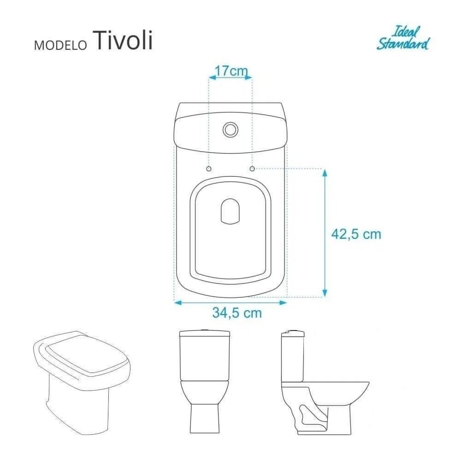 Assento Sanitário Poliéster para Louça Sedile Tivoli (ideal Standard) Aço Visone - 2