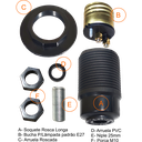 Ver imagem 2 de Kit 5 Reparos para Lustre Antigo Soquete Padrão E-27 Preto