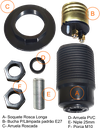 Ver imagem 2 de Kit 5 Reparos para Lustre Antigo Soquete Padrão E-27 Preto