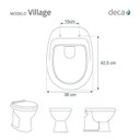 Ver imagem 2 de Assento Sanitário Poliéster para Louça Sedile Village (Deca) Aço Marrom/Amendoa