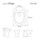 Ver imagem 2 de Assento Sanitário Poliéster para Louça Sedile Village (Deca) Aço Bege/Castor