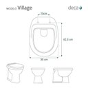 Ver imagem 2 de Assento Sanitário Poliéster para Louça Sedile Village (Deca) Aço Cinza/Real