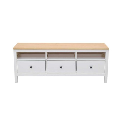 Rack Aparador Sala Madeira Maciça 3 Gavetas 150cm TV 55 pol