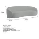Ver imagem 3 de Kit Sofá 3 Lugares 200cm e Poltrona Orgânica Luxo Recepção Amore Bouclé - Adj Decor