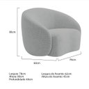 Ver imagem 4 de Kit Sofá 3 Lugares 200cm e Poltrona Orgânica Luxo Recepção Amore Bouclé - Adj Decor