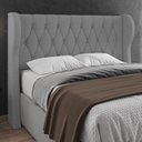 Ver imagem 2 de Cabeceira Casal King Cama Box 195cm Malva I02 Linho Cinza - Mpozenato