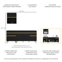 Ver imagem 4 de Armário de Cozinha Compacta 220cm Veneza Multimóveis V2075 Preto/dourado