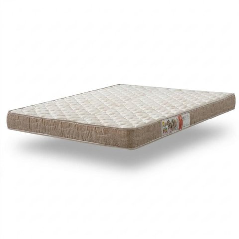 Colchão Casal Espuma D20 138 X 188 X 14 Bege Marrom Celiflex