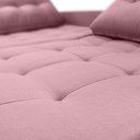 Ver imagem 5 de Sofá Cama Reclinável 2 Lugares 220cm Nayla Veludo Turkey Rosa Matrix