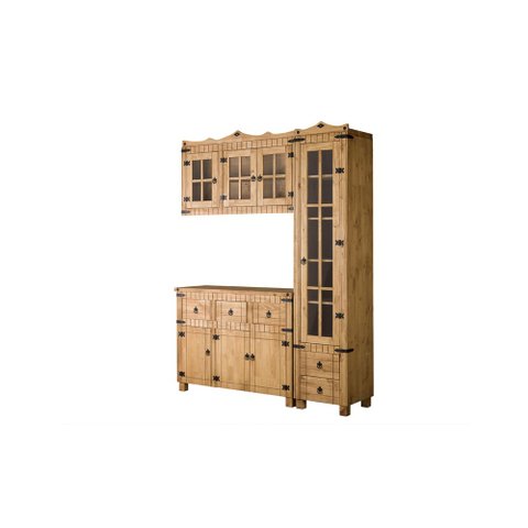 Conjunto de Cozinha 03 Portas Madeira Maciça Barroco