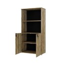 Ver imagem 5 de Armário Alto Estante com 02 Portas 161,5x80x42cm Wlae80 Carvalho - Preto