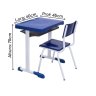 Kit Escolar Individual Azul Mesa e Cadeira Juvenil 06 a 09 Anos - 2