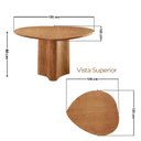 Ver imagem 4 de Conjunto Mesa de Jantar Helena Tampo Organico Laminado 4 Cadeiras Celeste Gold Marrom/Preto/Imbuia