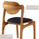 Ver imagem 5 de Conjunto Mesa de Jantar Helena Tampo Organico Laminado 4 Cadeiras Celeste Gold Marrom/Preto/Imbuia