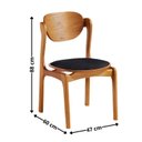Ver imagem 3 de Conjunto Mesa de Jantar Helena Tampo Organico Laminado 4 Cadeiras Celeste Gold Marrom/Preto/Imbuia