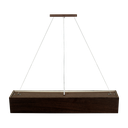 Ver imagem 1 de Pendente Madeira Retângular T8 124x13xh130cm - 2 Luzes G12 - Málaga
