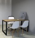 Ver imagem 3 de Mesa Escritório Reta Industrial 0,90 x 0,60 - Italian Noce