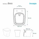 Ver imagem 2 de Assento Sanitário Poliéster para Louça Sedile Boss (incepa) Slow Close Cromado