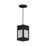 LUMINÁRIA PENDENTE EXTERNA QUADRADO PRETO - 1461 PT - 1