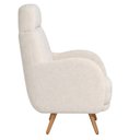 Ver imagem 3 de Poltrona de Amamentação com Puff Laura Pés Palito Bouclé Off White - Nexta Casa