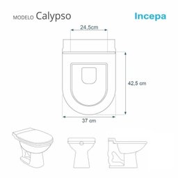 Assento Sanitário Poliéster para Louça Sedile Calypso (incepa) Aço - 2