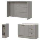 Ver imagem 1 de Bancada e Balcao Gourmet 146 Cm Ce817 Americana Cinza Calcare Henn
