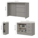 Ver imagem 4 de Bancada e Balcao Gourmet 146 Cm Ce817 Americana Cinza Calcare Henn