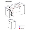 Ver imagem 4 de Escrivaninha Mesa Dobrável Ibiza Multimóveis V6000