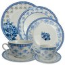 Aparelho de Jantar em Porcelana Azul e Branco - 42 Peças Le Classic Decor 36650 - 1