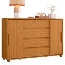 Ver imagem 1 de Cômoda Evidenza 2 Portas e 4 Gavetas Flex Cinamomo - Móveis Albatroz