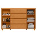 Ver imagem 3 de Cômoda Evidenza 2 Portas e 4 Gavetas Flex Cinamomo - Móveis Albatroz