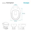 Ver imagem 2 de Assento Sanitário Poliéster para Louça Sedile Hampton (Incepa) Aço Bege/Biscuit