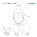 Ver imagem 2 de Assento Sanitário Poliéster para Louça Sedile Hampton (Incepa) Aço Branco