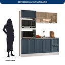 Ver imagem 4 de Cozinha Completa Modulada Americana com Vidro Reflecta 3 Peças Yescasa