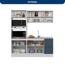 Ver imagem 5 de Cozinha Completa Modulada Americana com Vidro Reflecta 3 Peças Yescasa