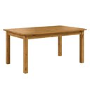 Ver imagem 2 de Mesa de Jantar Retangular 6 Lugares 160cm 100% Madeira Maciça Napoli Espresso Móveis Marrom/Nogueira