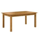 Ver imagem 3 de Mesa de Jantar Retangular 6 Lugares 160cm 100% Madeira Maciça Napoli Espresso Móveis Marrom/Nogueira