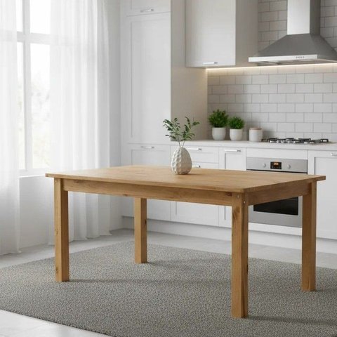 Mesa de Jantar Retangular 6 Lugares 160cm 100% Madeira Maciça Napoli Espresso Móveis Marrom/Nogueira