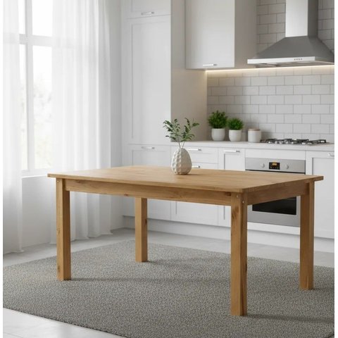 Mesa de Jantar Retangular 6 Lugares 160cm 100% Madeira Maciça Napoli Espresso Móveis Marrom/Nogueira