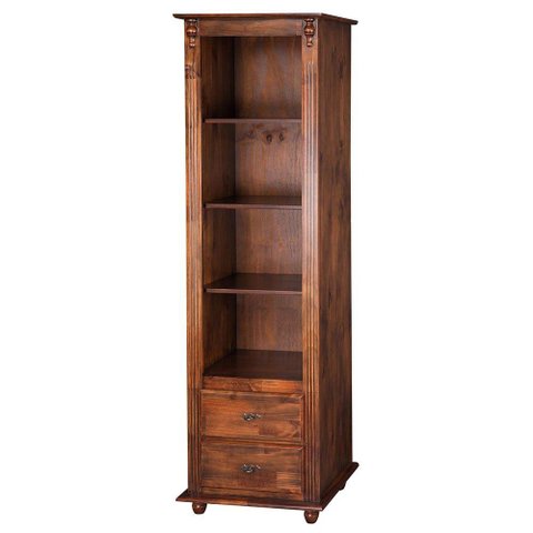 Estante Torre Antique com 3 Prateleiras e 2 Gavetas
