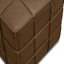 Ver imagem 5 de Puff Decorativo Augusto 70cm Sala de Estar Couro Marrom Claro Manchado G88 - Gran Belo