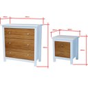 Ver imagem 3 de Cômoda para Quarto 5 Gavetas Madeira Maciça Amélia Branco/Pinus Cera