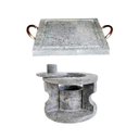 Ver imagem 1 de Fogareiro Réchaud P e Chapa Quadrada 20x20cm Pedra Sabão