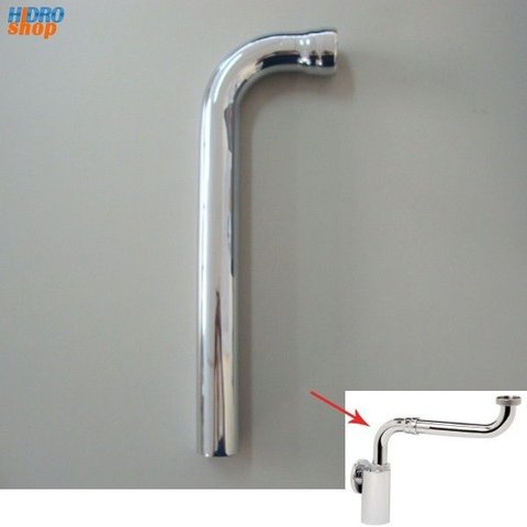 Tubo Saída Longo Cromado para Sifão Articulado de Cozinha 1682 Deca - 4204605