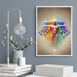 Quadro Corpos Sutis - Saúde Holística 45x34cm:moldura Preta - 2