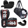 Kit Treino Boxe Rhino 14oz - Luva Boxe - Bandagem - Bucal - Bolsa Esportiva - 1